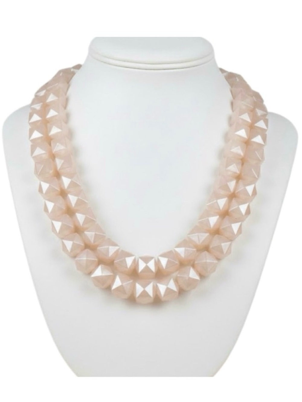 SugarFix Peach Resin Double Strand Bead Necklace (NWT)